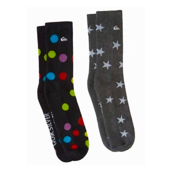 Quiksilver Other - New Quicksilver men’s crew polka dot socks. Size 10-13